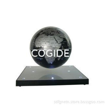 6" Diameter Magnetic Levitating Globe Display , Bottom Silv